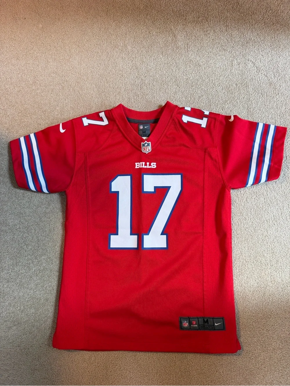 Nike Kids Red Buffalo Bills #17 Football Jersey